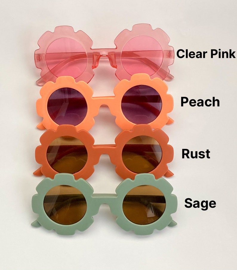 Childrens Personalized Flower Sunglasses Custom Name Etsy