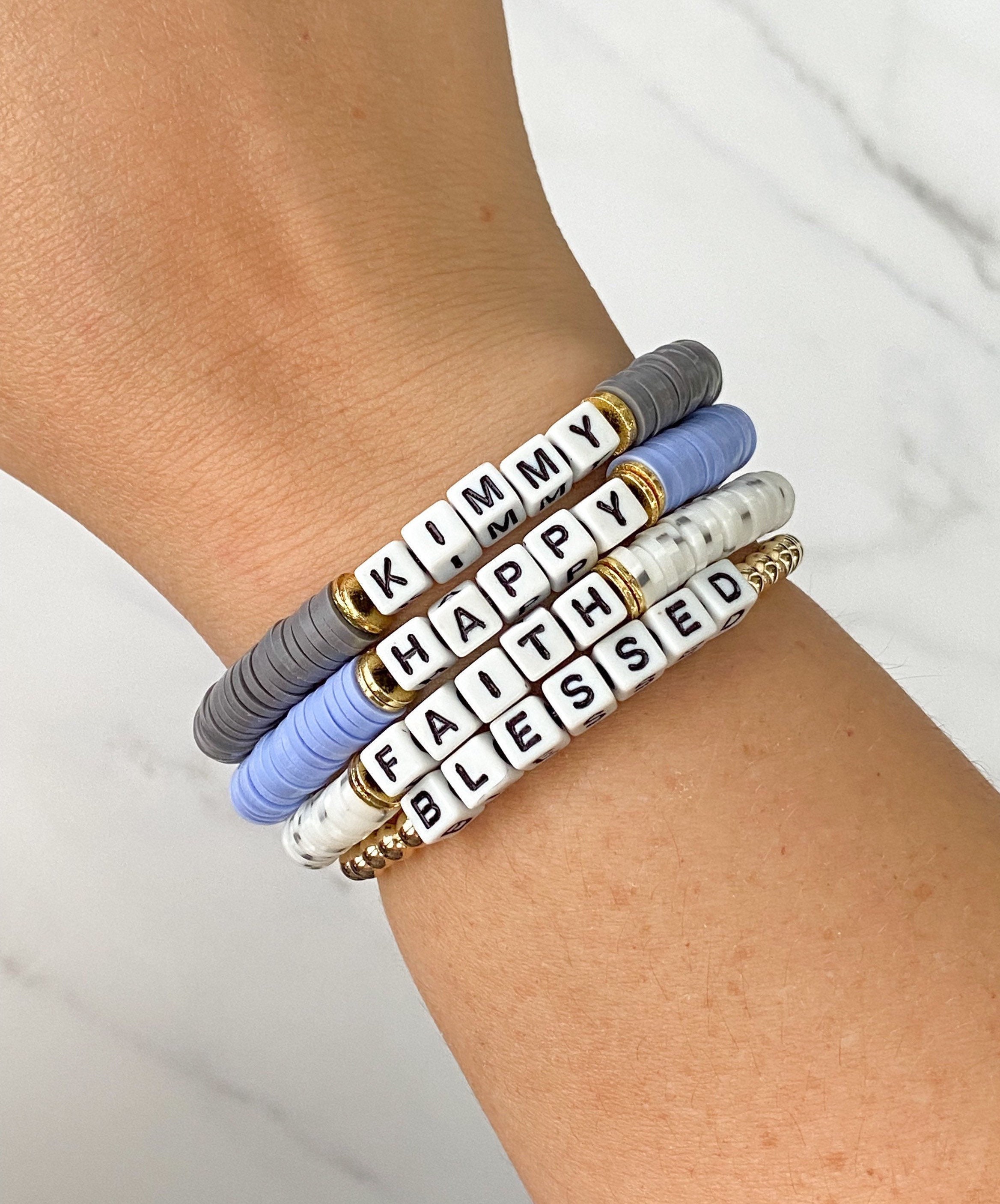 Square Letter Bracelet 