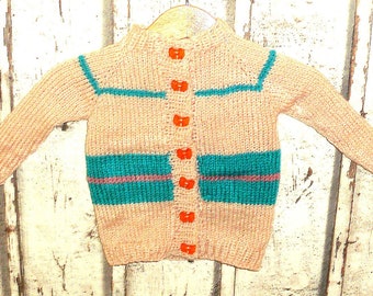 Babystrickjacke Gr.68  Kuscheljacke  Babykleidung  handgestrickte Jacke 3-6 Monate  leichte Babystrickjacke helle Strickjacke  farbige Jacke