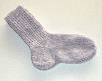 handgestrickte Kindersocken Gr.23/24 Kuschelsocken  Strümpfe einfarbige Socken