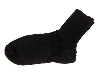 Herrensocken Gr.45/46 handgestrickte Socken schwarze Herrensocken einfarbige Herrensocken Freizeitsocken Wintersocken Strümpfe Hausschuhe