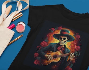 Adult Mariachi Dia de Los muertos T-shirt