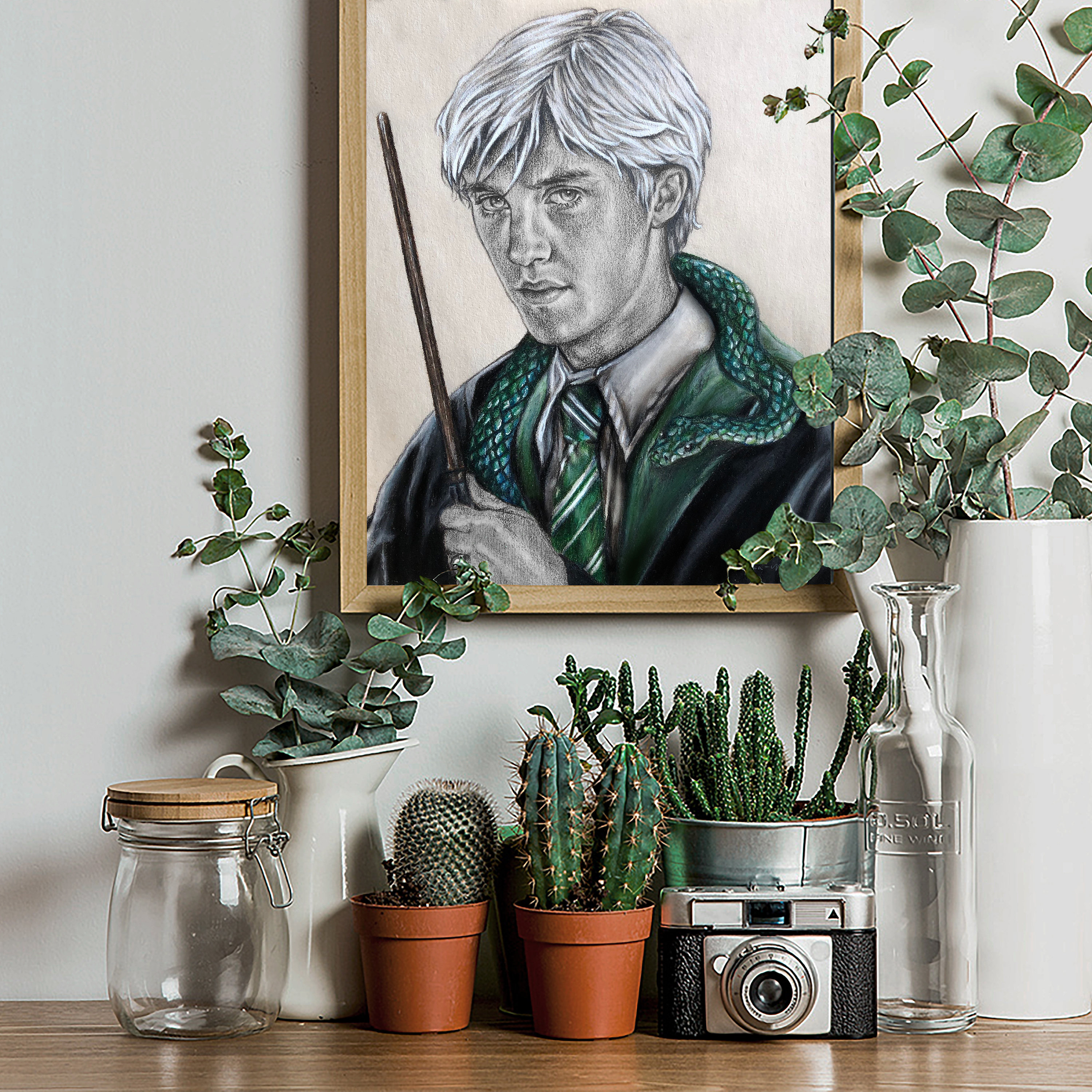 Harry Potter – Draco Malfoy - 3.5 Starfire Prints Hanging Glass Print  Accessory - Ideal for Gifting and Collecting