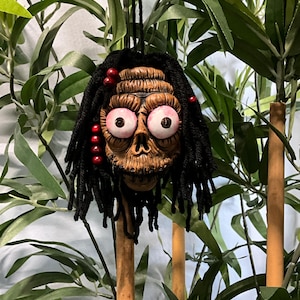 Shrunken Head ornament - hand made