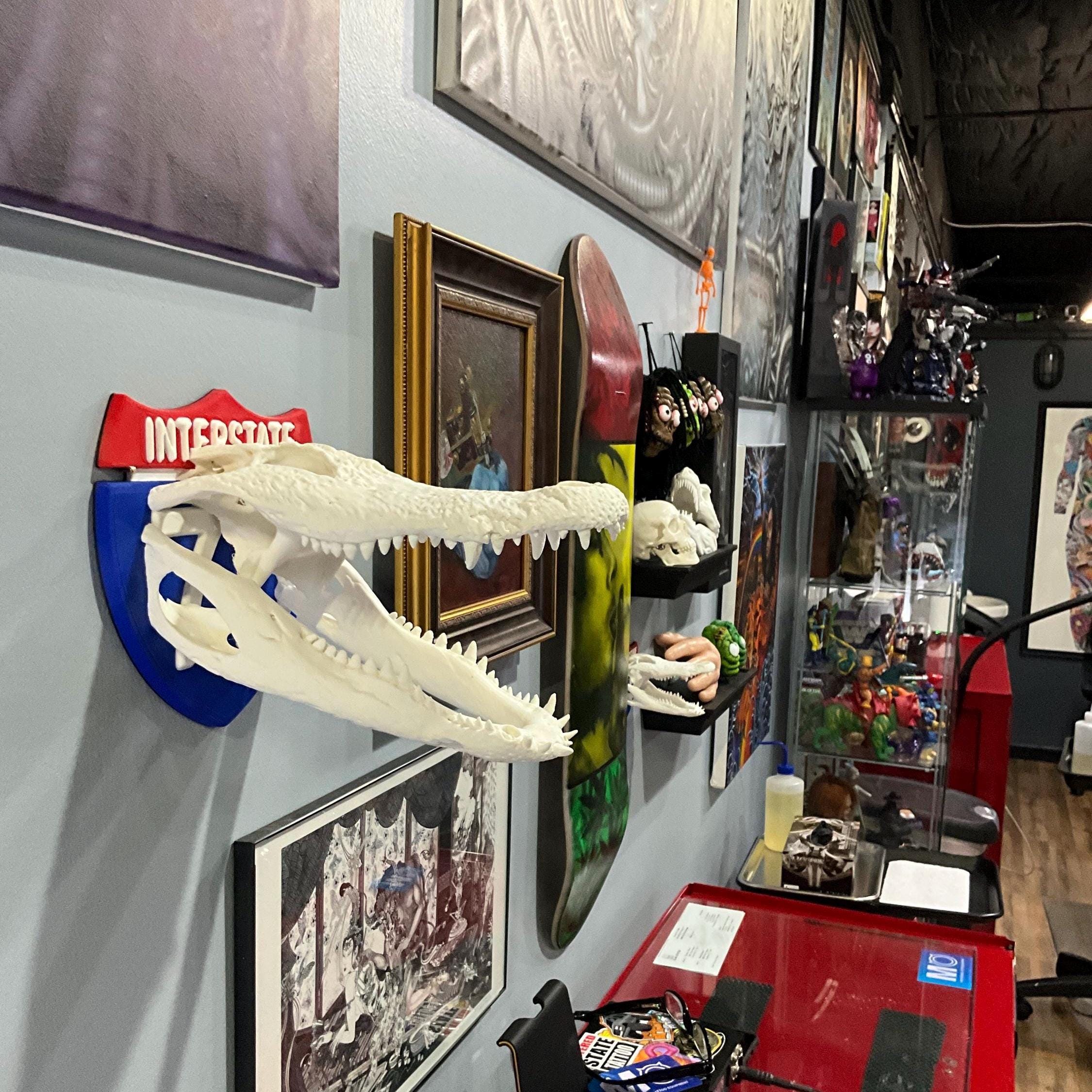 I-75 Aka (alligator Alley) Skull 3d Printed Wall Sign. - Etsy
