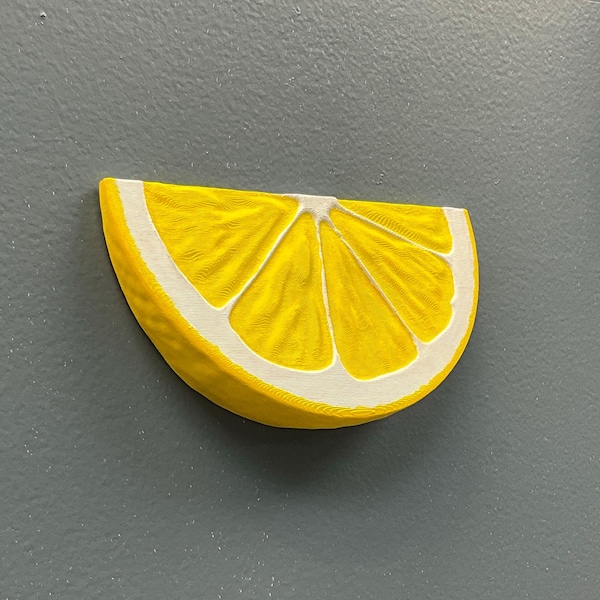 Arte de pared 3D con rodajas de limón / Decoración de cocina