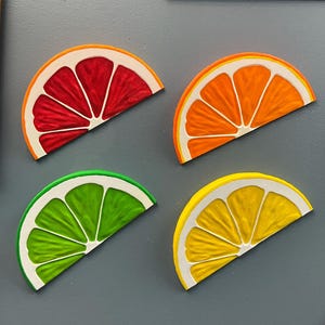Jumbo Orange Wedge 3d Wall Decor | Bright Retro Kitchen Pop Art image 11