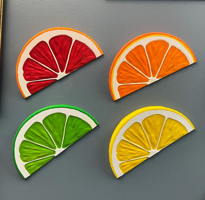 Jumbo Orange Wedge 3d Wall Decor | Bright Retro Kitchen Pop Art image 11