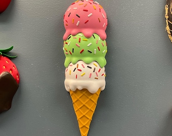 Jumbo Customizable 3d Ice Cream Cone Wall Decor