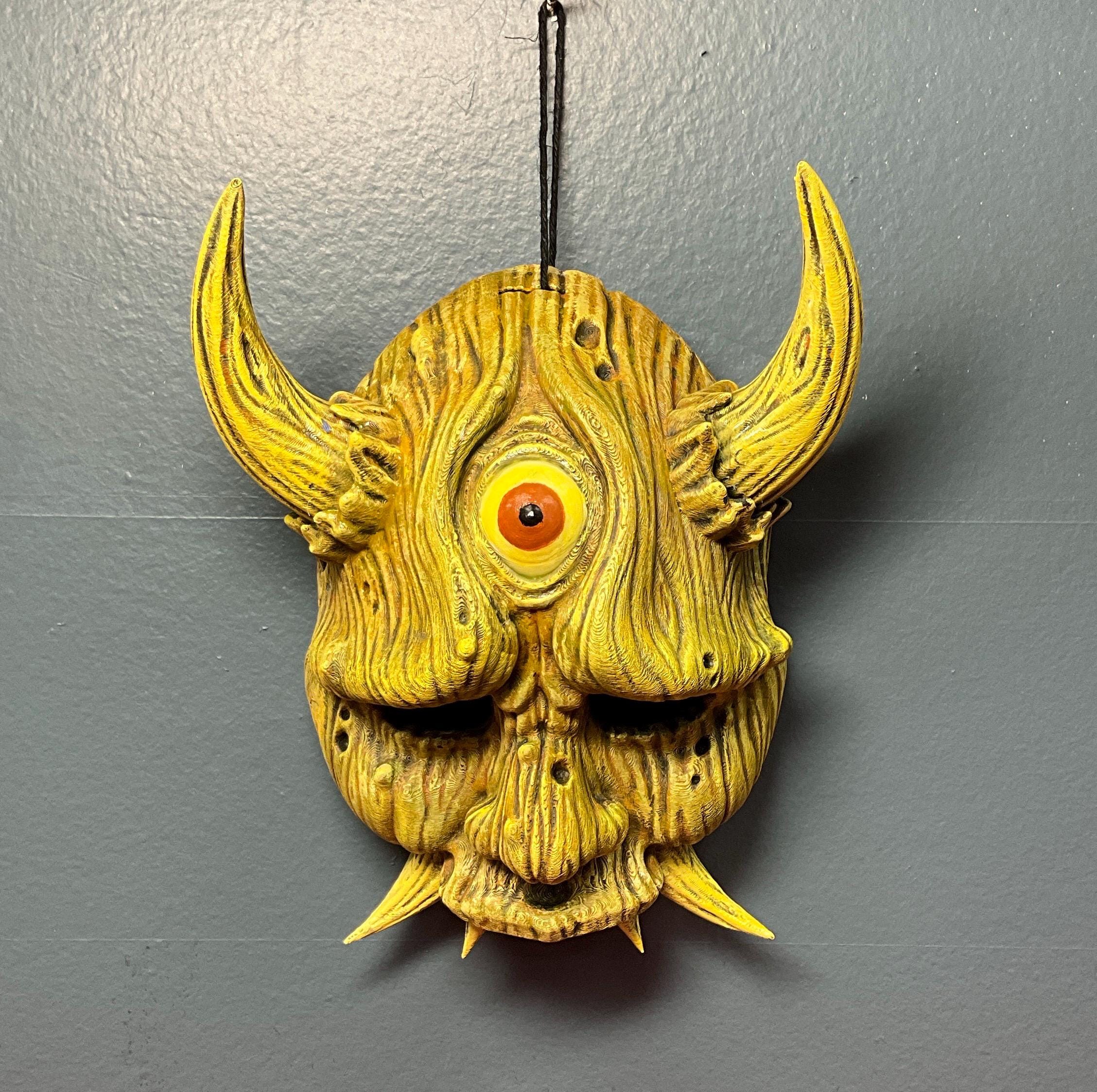 伝統的なお面　木製 Wood Hannya - Etsy