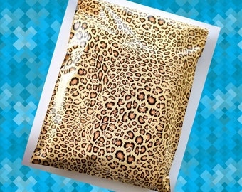 25 Leopard Designer 6x9 Poly Mailers Self Seal Adhesive Plastic Flat Envelope Water Resistant Tear Proof Lightweight Animal Print Size #1