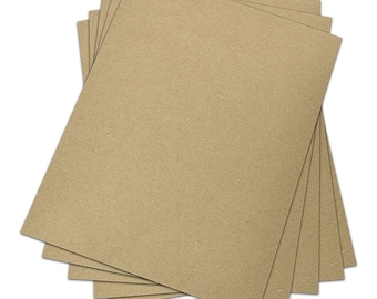 25ct 6" x 9" Thick Chipboard Squares, 32pt  1.27 mm Thick Chipboard, Recycled Chip Board, Kraft Brown