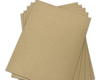 25ct 8x10 Thick Chipboard Sheets, 32pt  1.27 mm Thick Chipboard, Recycled Chip Board, Kraft Brown