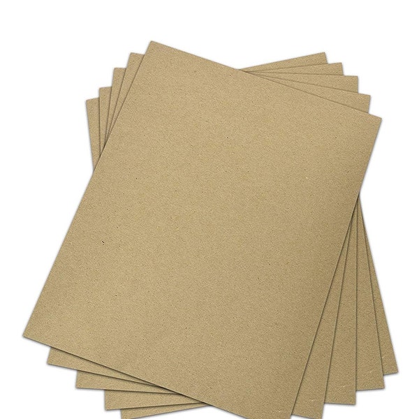 25ct 8.5x11 Thick Chipboard Sheets, 32pt  1.27 mm Thick Chipboard, Recycled Chip Board,Kraft Brown