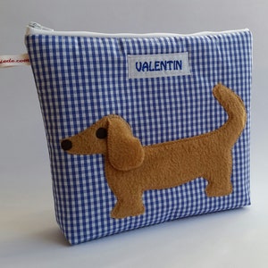 personalized wash bag diaper bag dachshund for children