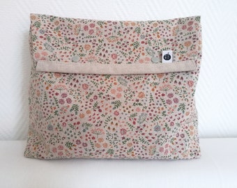 Large toiletry bag with flowers