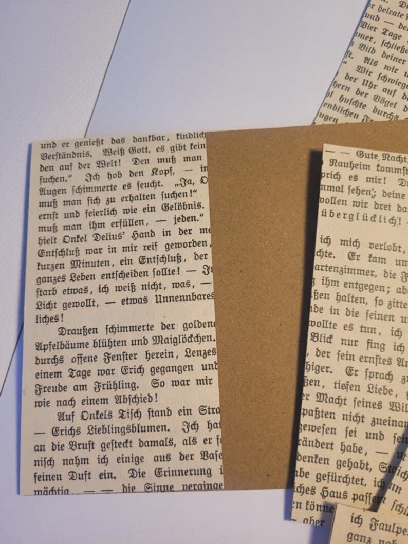 6 Kraftpapier Briefumschläge mit alter Schrift : Bild 3