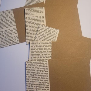 6 Kraftpapier Briefumschläge mit alter Schrift : Bild 2