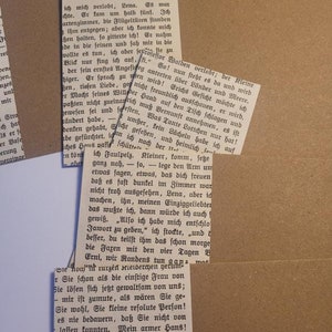 6 Kraftpapier Briefumschläge mit alter Schrift : Bild 4