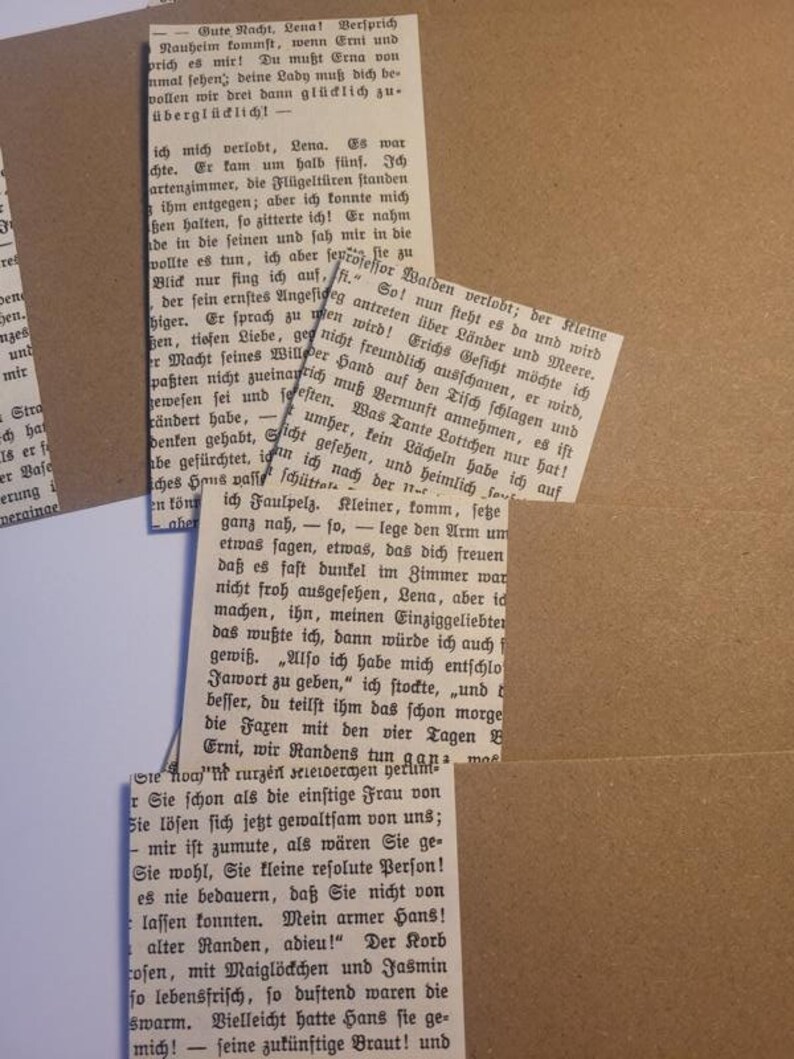 6 Kraftpapier Briefumschläge mit alter Schrift : Bild 4