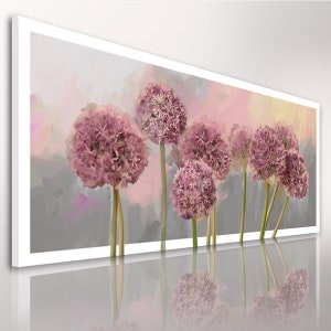 Painting on canvas 120x50cm GARLIC FLOWERS 038_120x50 image 1