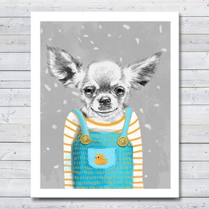 Dogs wall art canvas 80x100 cm Chihuahua DOG 02176 image 1