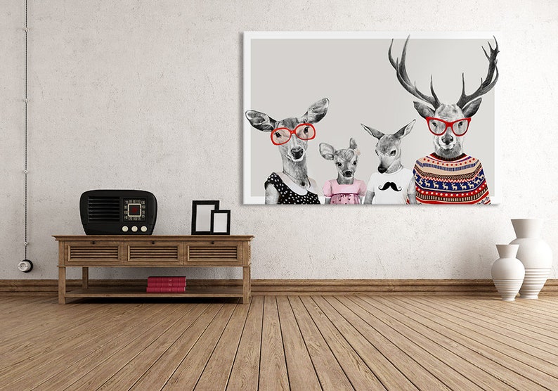 Deer wall decor 120x80 cm FAMILY 22: 02177 image 2