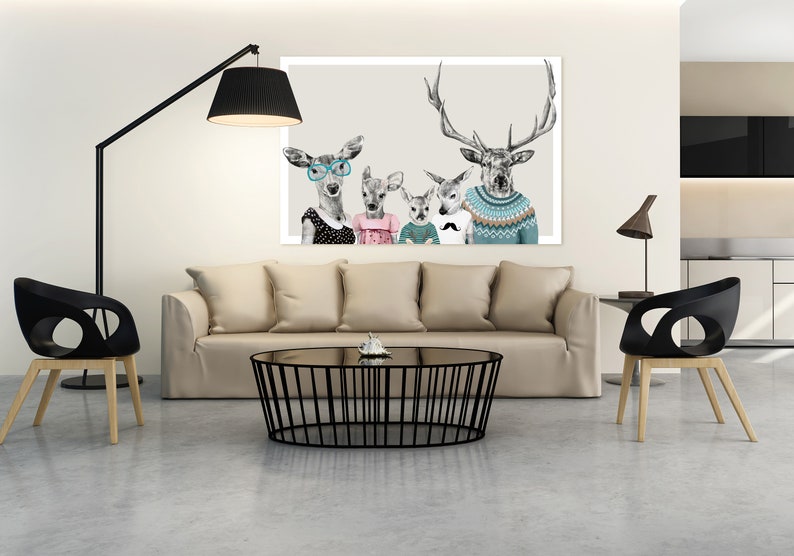 Deer wall decor 120x80 cm RODZINKA 23: 02169 zdjęcie 3