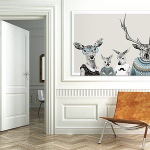 Deer print on canvas 120x80 cm FAMILY 22: 02198 image 2