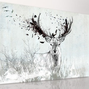 Deer wall decor 120x80 cm Przemijanie zdjęcie 1