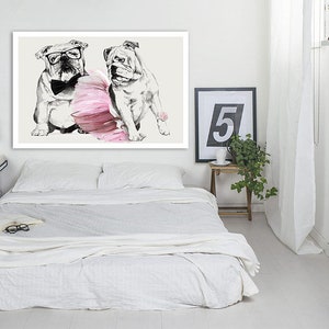 Hunde Wandkunstvasen LIEBE BULLDOG 0257 Bild 1