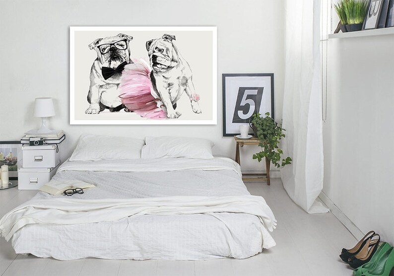 Hunde Wandkunstvasen LIEBE BULLDOG 0257 Bild 1