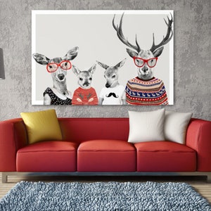 Deer print on canvas 120x80 cm FAMILY 22: 02149 image 4