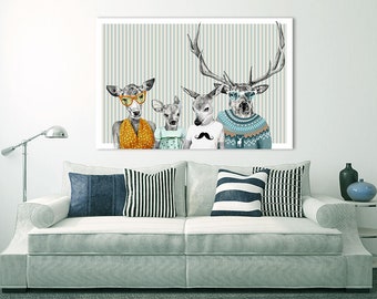 Deer wall decor  Love  deer 120x80cm