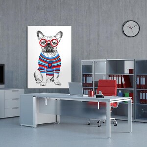 Dogs wall art canvas BULLDOG 70x100 0252 image 2