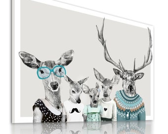 Deer wall decor 120x80 cm - FAMILY 2+3:)