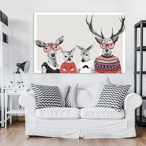Deer print on canvas 120x80 cm RODZINKA 22: 02149 zdjęcie 2