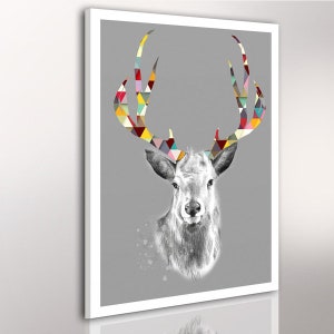 Deer print on canvas SCANDINAVIAN 70x100cm image 3