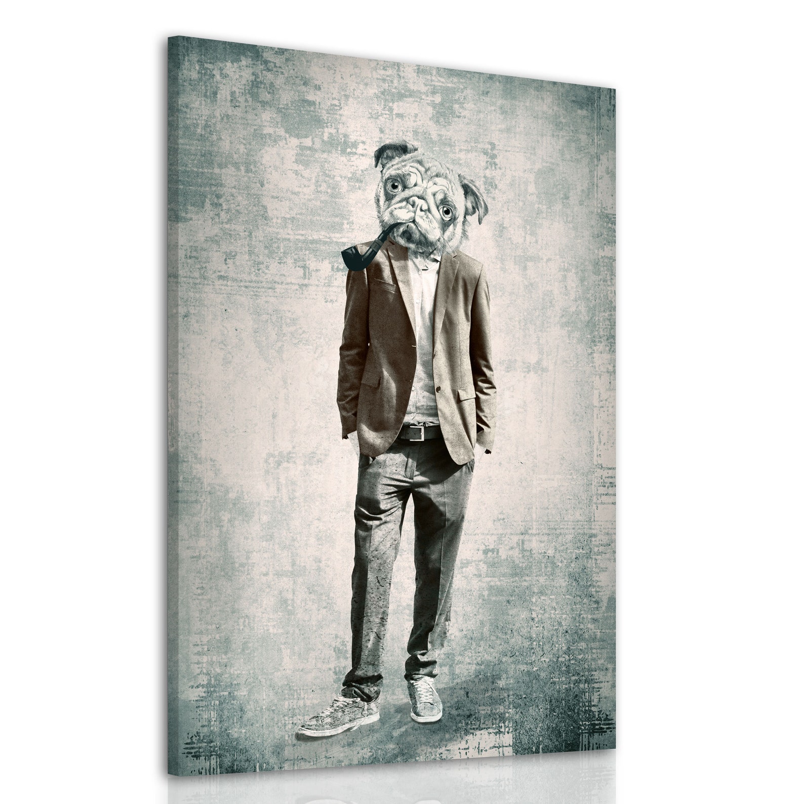 Hunde Wandkunst Leinwand 80x120 cm BOSS Etsy