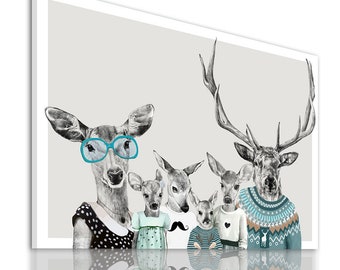 Deer wall decor 120x80 cm - RODZINKA 2+4:)