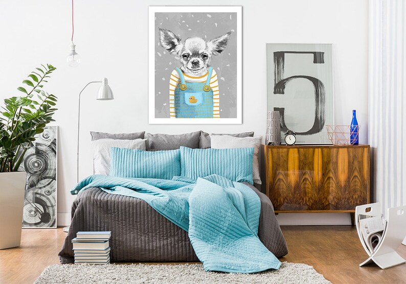 Dogs wall art canvas 80x100 cm Chihuahua DOG 02176 image 4