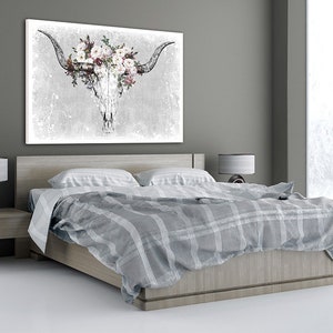 Painting on canvas 120x80 cm ANTLERS BUFFALO 02214 image 2