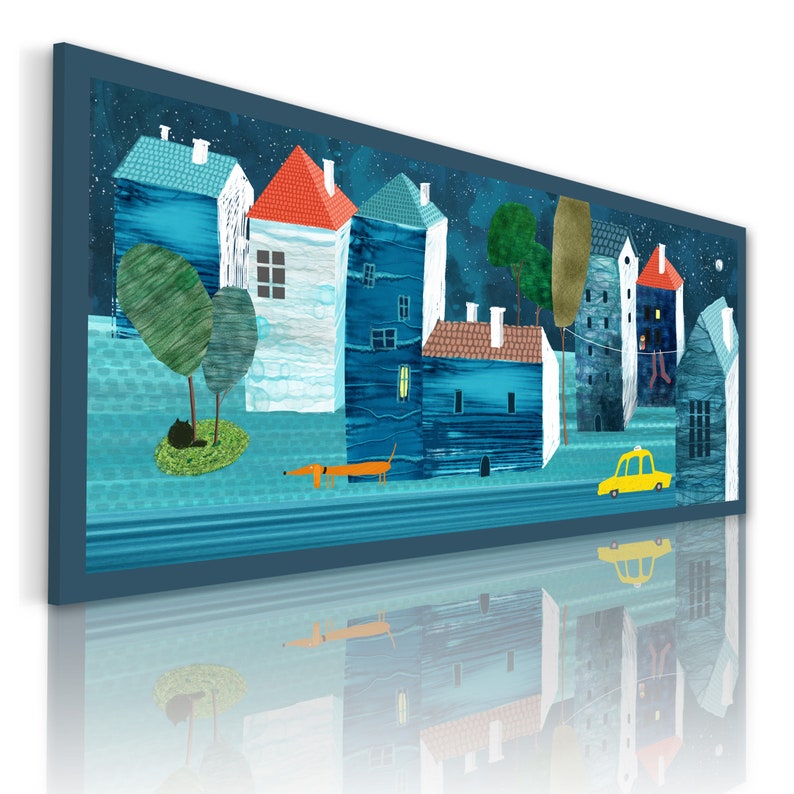 Afbeelding op canvas 120X50cm COTTAGES afbeelding 3