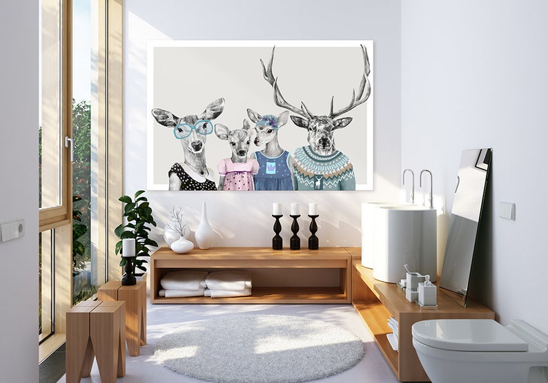 Deer wall decor 120x80 cm DAUGHTERS 02160 image 3