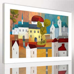 Canvas afbeelding TOWN 80x60cm 0213 afbeelding 3