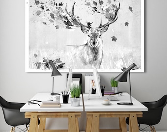 Deer wall decor 120x80 cm - JELEŃ JESIENIĄ 02273