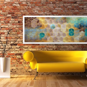 immagine su tela 150x60cm ABSTRACT WALL immagine 1