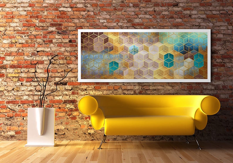 immagine su tela 150x60cm ABSTRACT WALL immagine 1