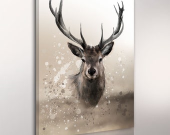 Malen auf Leinwand + DEER + 02-22+ 80x100cm