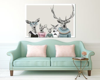 Deer wall decor 120x80 cm - FAMILY 2+3:) 02169